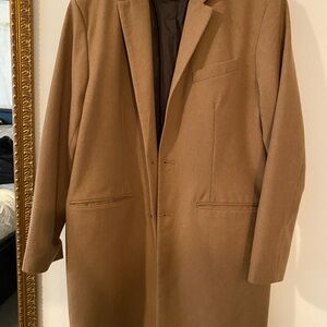 Banana Republic Men's Camel Overcoat - Classic Wool-Blend Coat